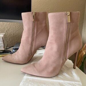 Michael Kors Suede High Heeled Boots - Pink